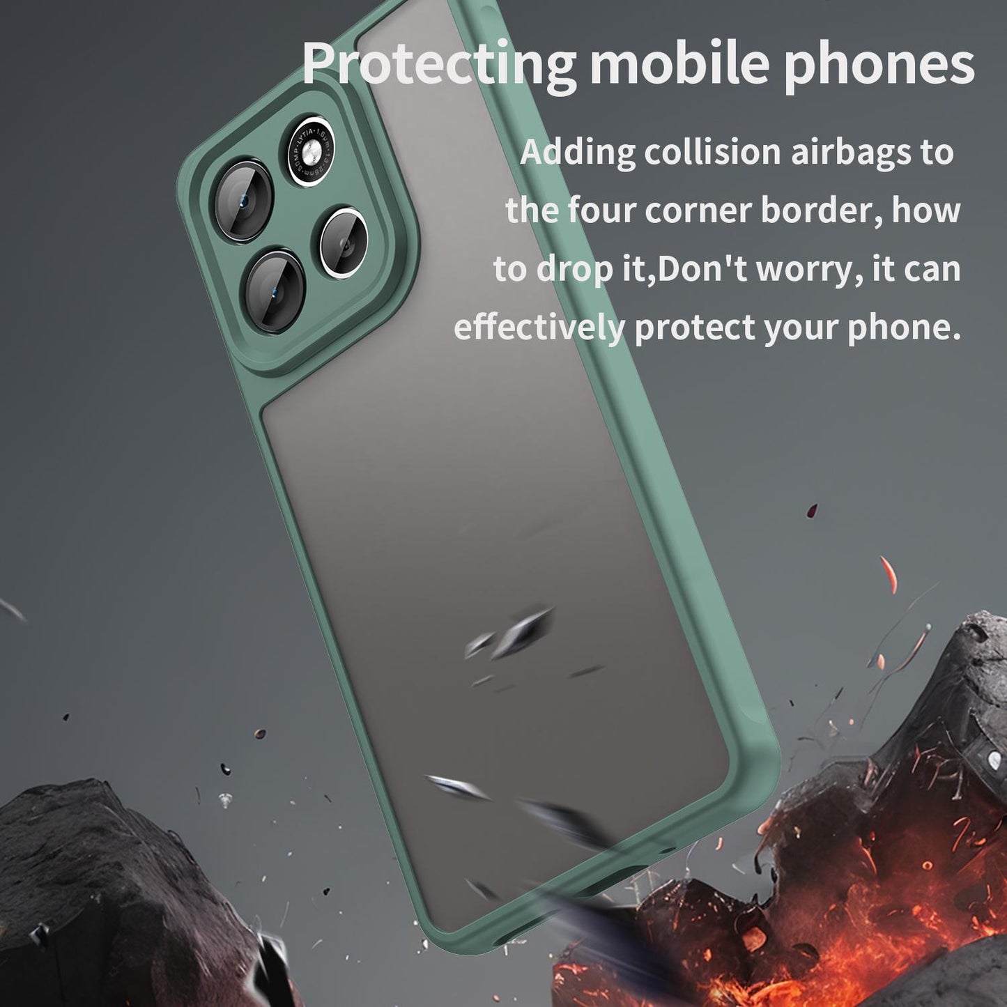 Motorola Moto G100 Pro 5G TPU Hybrid PC Frosted Phone Case with Durable Scratch, Dirt & Wear Protection, Precise Cutouts, Lightweight Easy-Fit Slim Cover