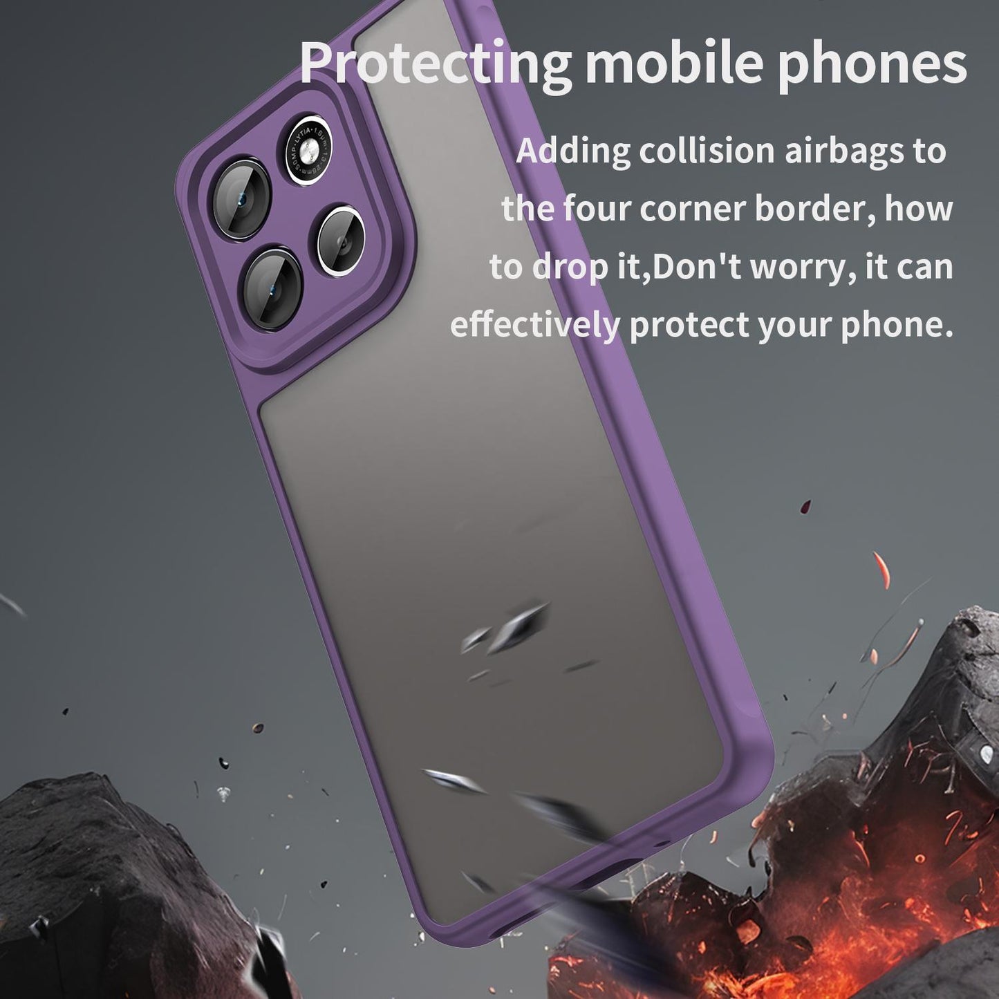 Motorola Moto G100 Pro 5G TPU Hybrid PC Frosted Phone Case with Durable Scratch, Dirt & Wear Protection, Precise Cutouts, Lightweight Easy-Fit Slim Cover