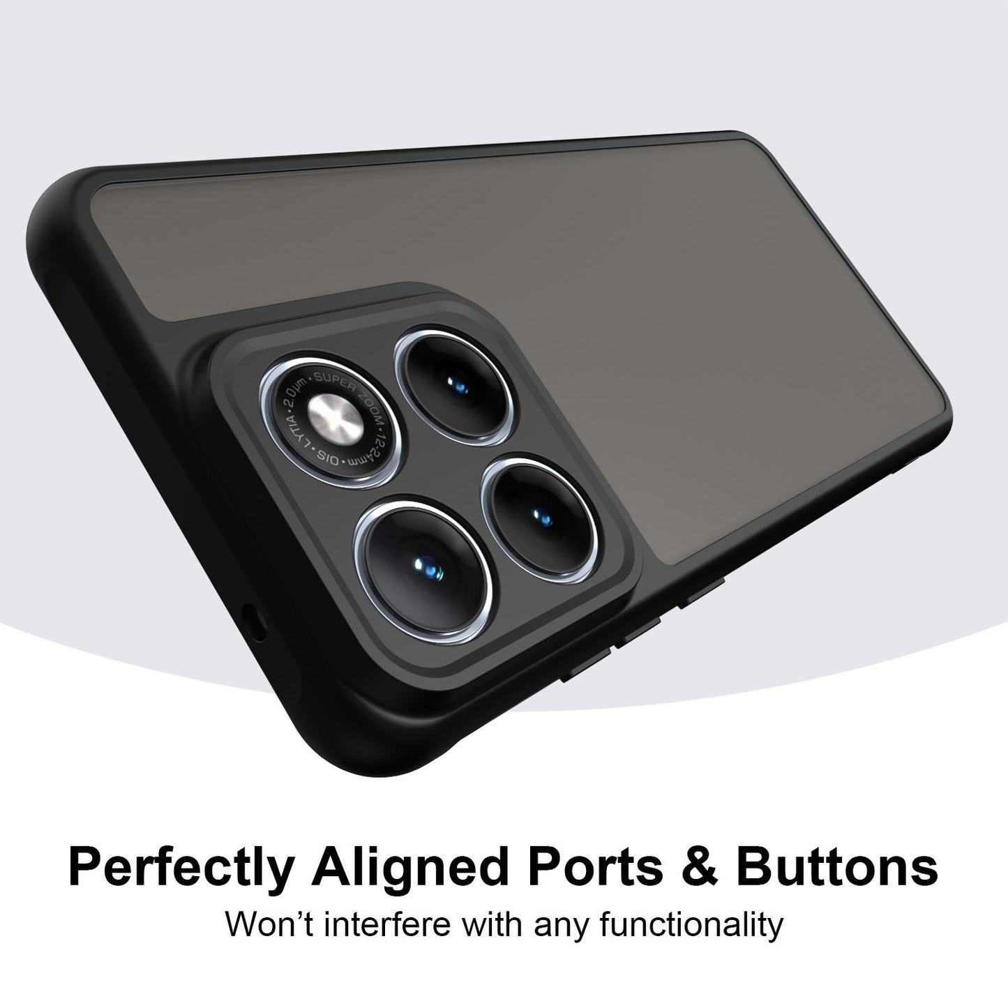 Motorola Edge 70 Fusion+ 5G TPU Hybrid PC Frosted Phone Case with Durable Scratch, Dirt & Wear Protection, Precise Cutouts, Lightweight Easy-Fit Slim Cover