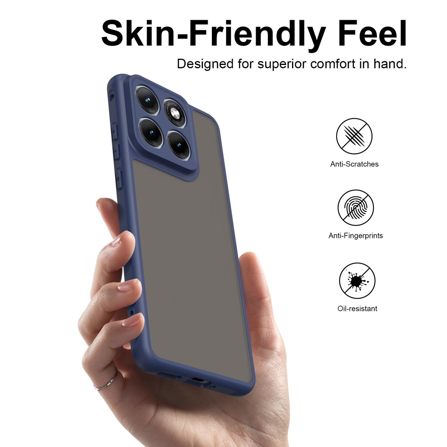 Motorola Edge 70 Fusion+ 5G TPU Hybrid PC Frosted Phone Case with Durable Scratch, Dirt & Wear Protection, Precise Cutouts, Lightweight Easy-Fit Slim Cover