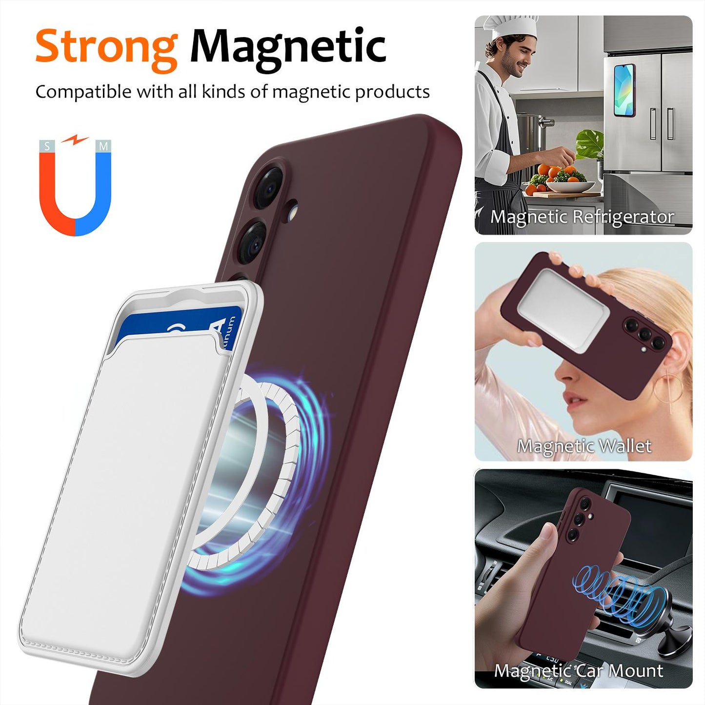 Samsung Galaxy A26 5G Shockproof Silicone MagSafe Phone Case with Microfibre Lining Magnetic Cover