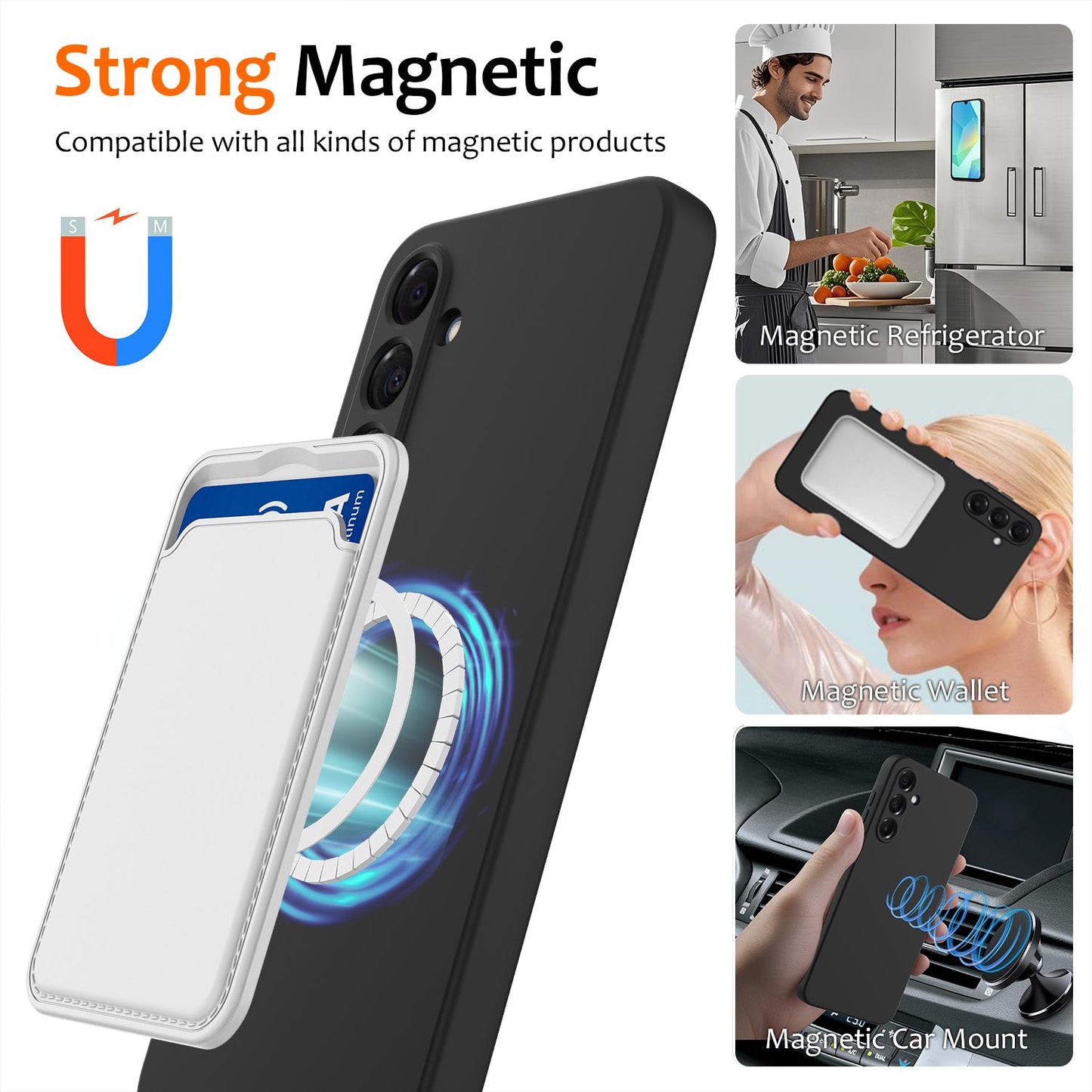 Samsung Galaxy A17 Shockproof Silicone MagSafe Phone Case with Microfibre Lining Magnetic Cover