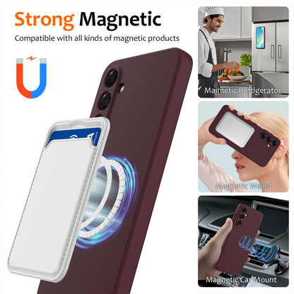 Samsung Galaxy M17 Shockproof Silicone MagSafe Phone Case with Microfibre Lining Magnetic Cover