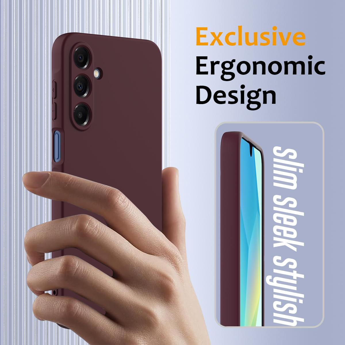 Samsung Galaxy F17 Shockproof Silicone MagSafe Phone Case with Microfibre Lining Magnetic Cover