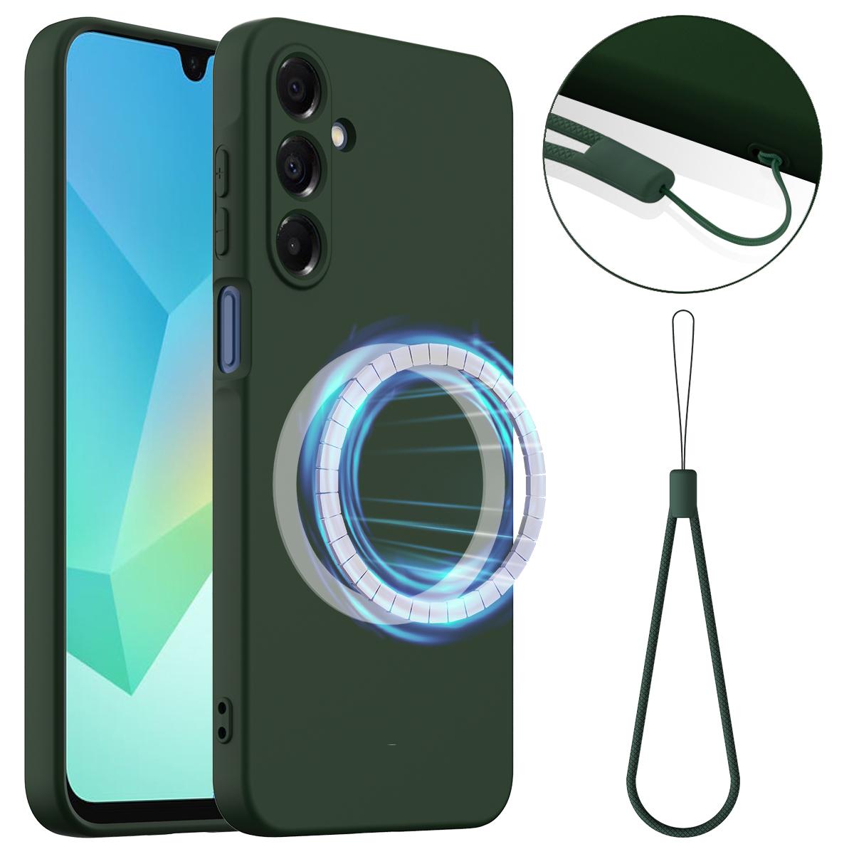 Samsung Galaxy M17 Shockproof Silicone MagSafe Phone Case with Microfibre Lining Magnetic Cover