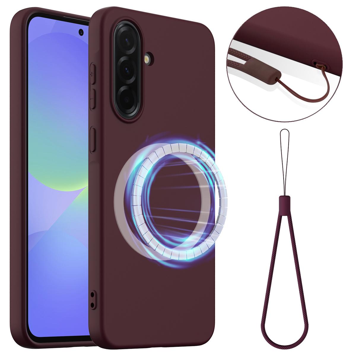 Samsung Galaxy A37 5G Shockproof Silicone MagSafe Phone Case with Microfibre Lining Magnetic Cover