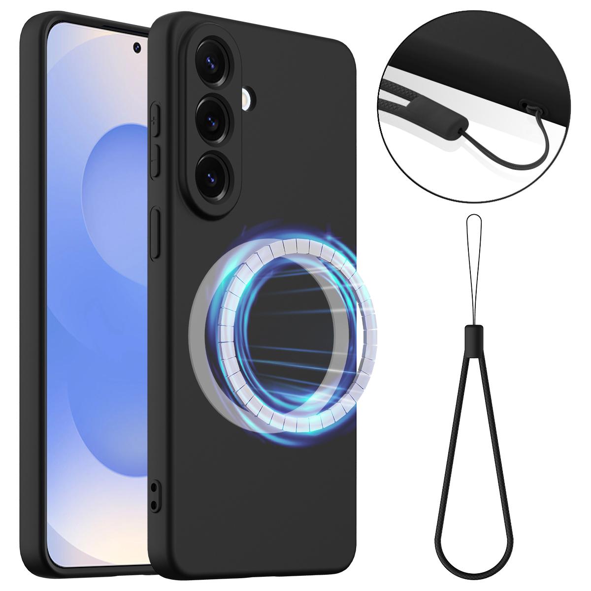 Samsung Galaxy A57 5G Shockproof Silicone MagSafe Phone Case with Microfibre Lining Magnetic Cover
