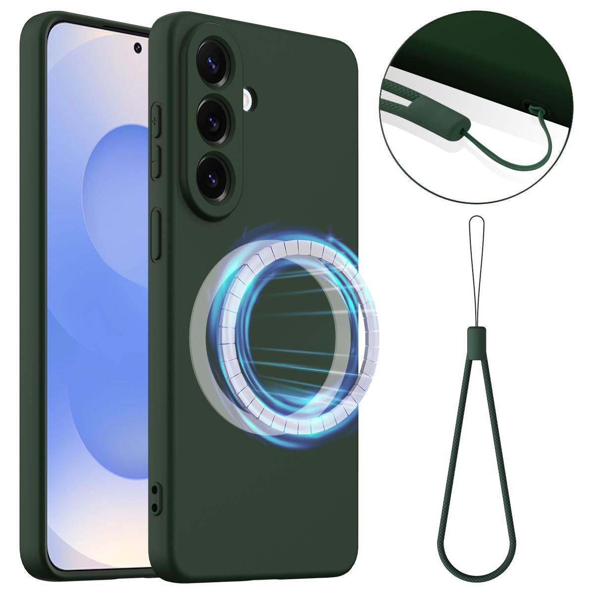 Samsung Galaxy A57 5G Shockproof Silicone MagSafe Phone Case with Microfibre Lining Magnetic Cover