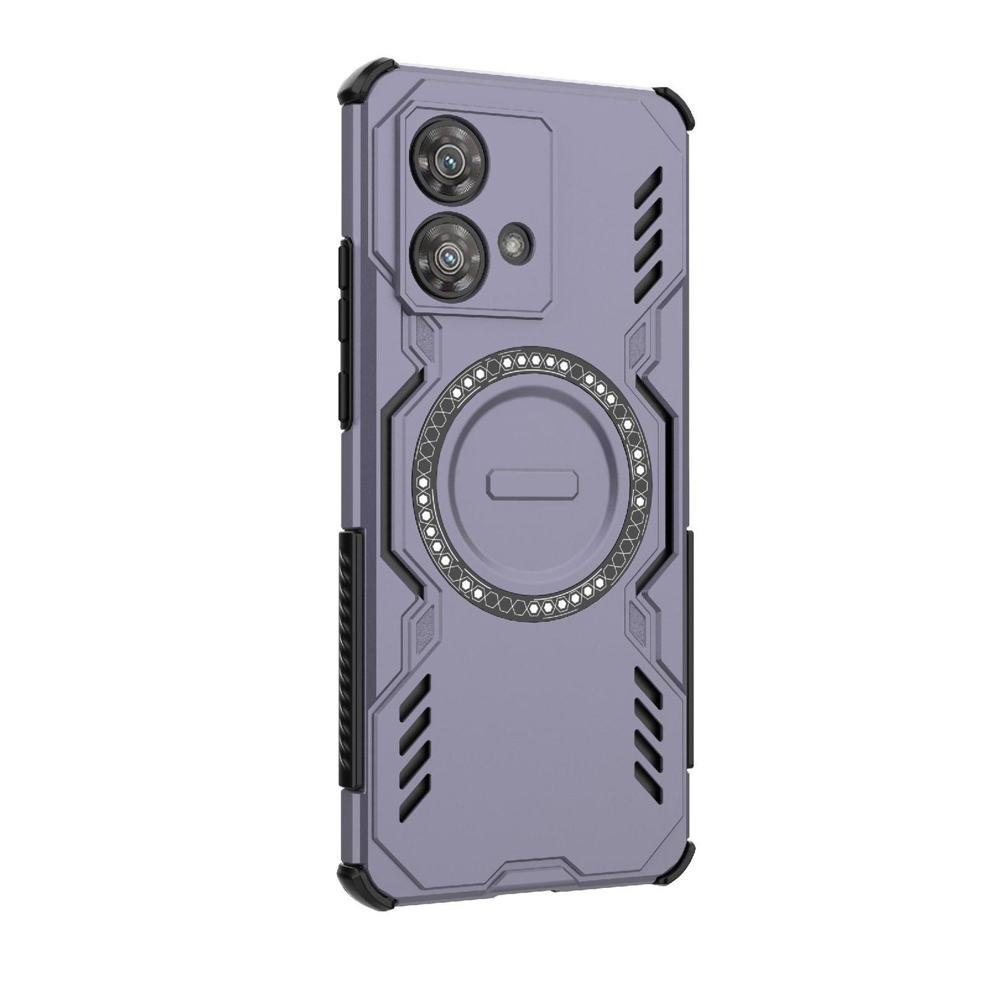 Motorola Edge 40 Neo 5G Butterfly Armor MagSafe Magnetic Ring Shockproof Protective Phone Case with Stand