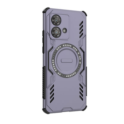Motorola Edge 40 Neo 5G Butterfly Armor MagSafe Magnetic Ring Shockproof Protective Phone Case with Stand