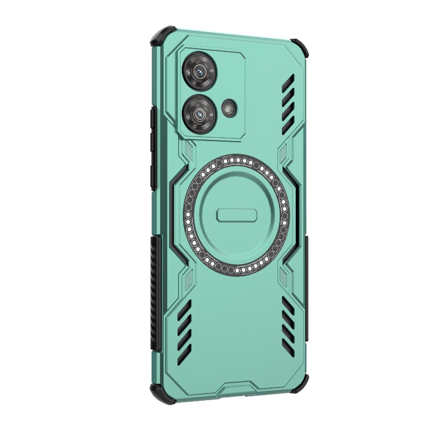 Motorola Edge 40 Neo 5G Butterfly Armor MagSafe Magnetic Ring Shockproof Protective Phone Case with Stand
