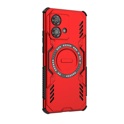 Motorola Edge 40 Neo 5G Butterfly Armor MagSafe Magnetic Ring Shockproof Protective Phone Case with Stand