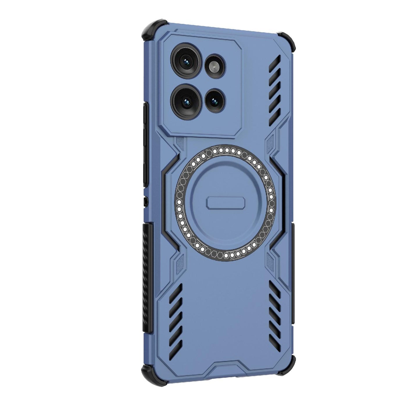 Motorola Edge 50 5G Butterfly Armor MagSafe Magnetic Ring Shockproof Protective Phone Case with Stand