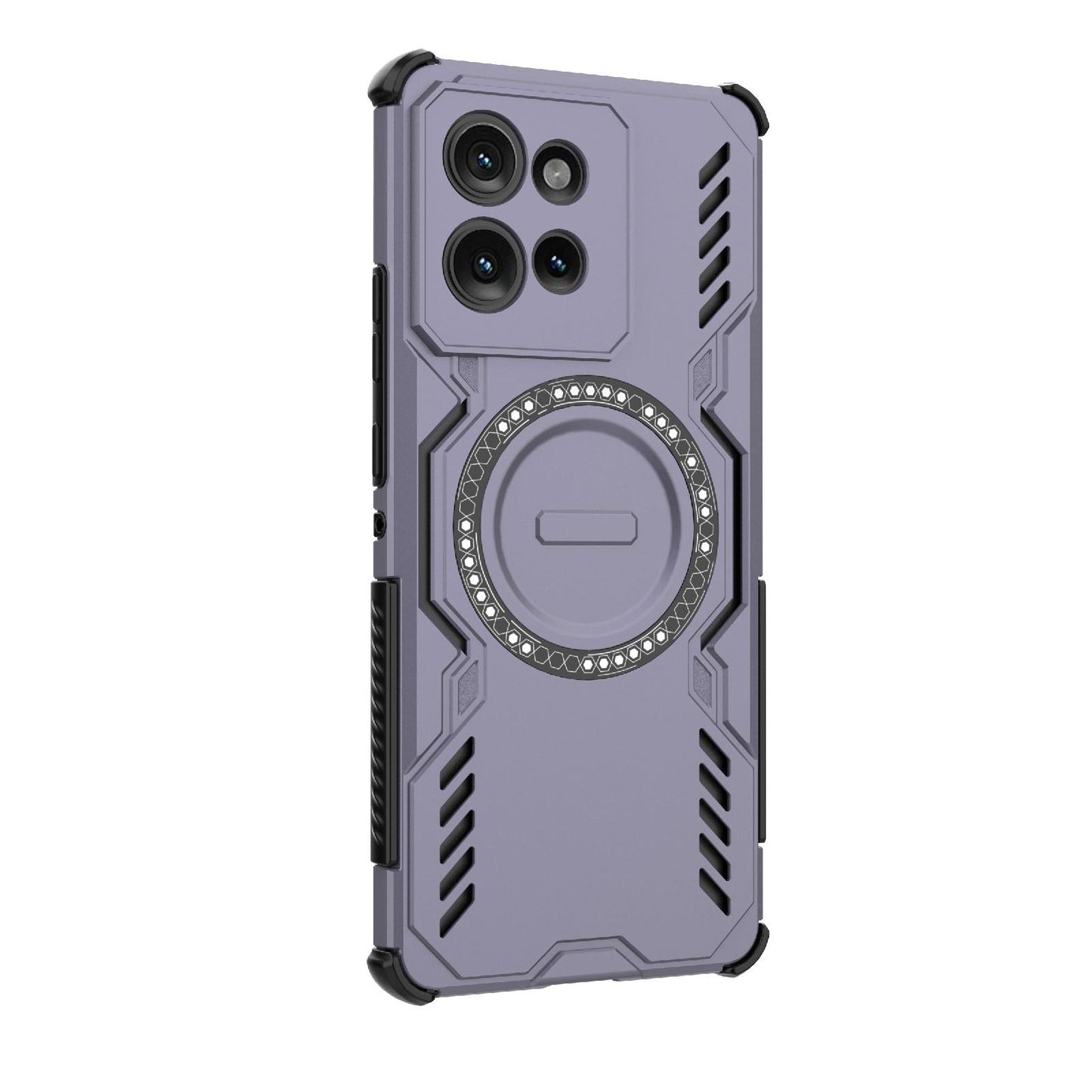 Motorola Edge 50 5G Butterfly Armor MagSafe Magnetic Ring Shockproof Protective Phone Case with Stand