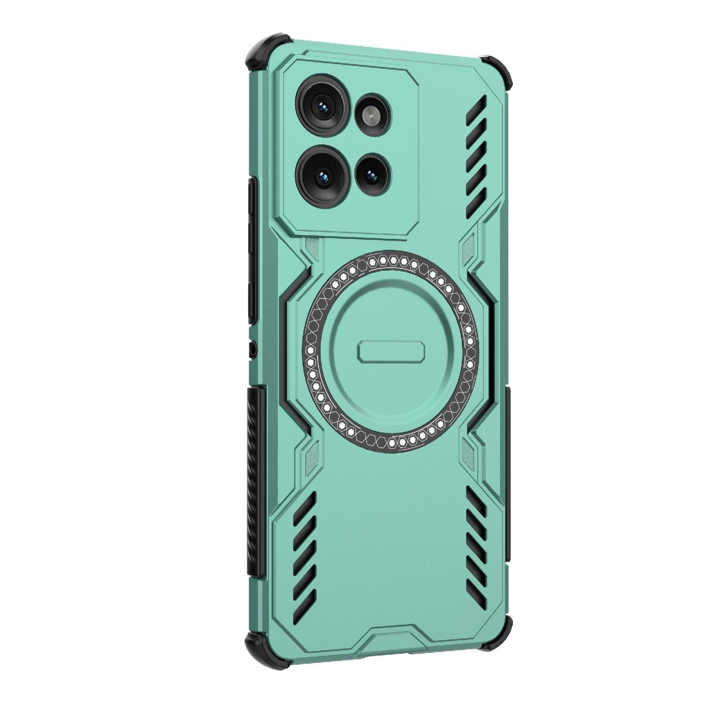 Motorola Edge 50 5G Butterfly Armor MagSafe Magnetic Ring Shockproof Protective Phone Case with Stand