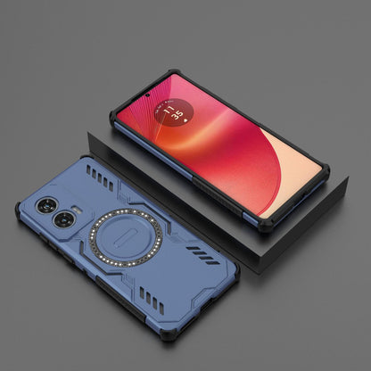 Motorola Edge 50 Fusion 5G Butterfly Armor MagSafe Magnetic Ring Shockproof Protective Phone Case with Stand