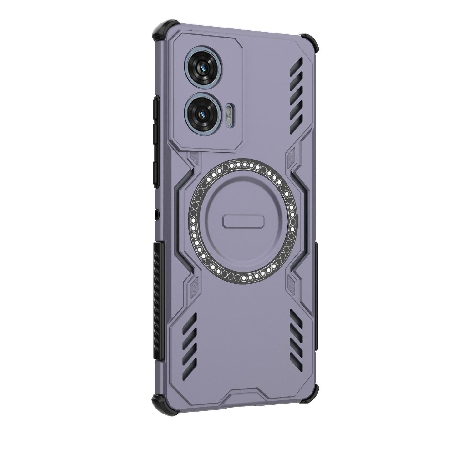 Motorola Edge 50 Fusion 5G Butterfly Armor MagSafe Magnetic Ring Shockproof Protective Phone Case with Stand
