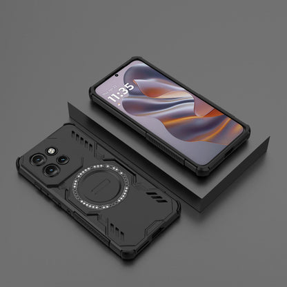 Motorola Edge 50 Neo 5G Butterfly Armor MagSafe Magnetic Ring Shockproof Protective Phone Case with Stand