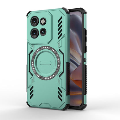 Motorola Edge 50 Neo 5G Butterfly Armor MagSafe Magnetic Ring Shockproof Protective Phone Case with Stand