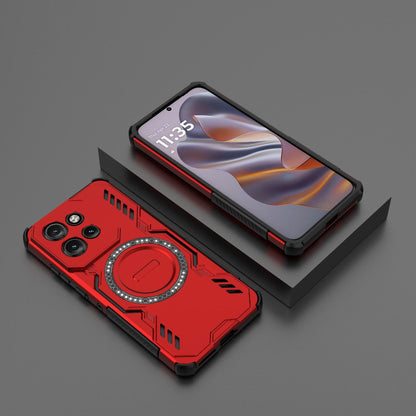 Motorola Edge 50 Neo 5G Butterfly Armor MagSafe Magnetic Ring Shockproof Protective Phone Case with Stand