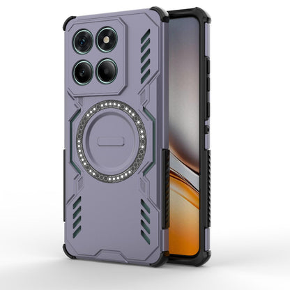 Motorola Edge 60 Fusion 5G Butterfly Armor MagSafe Magnetic Ring Shockproof Protective Phone Case with Stand