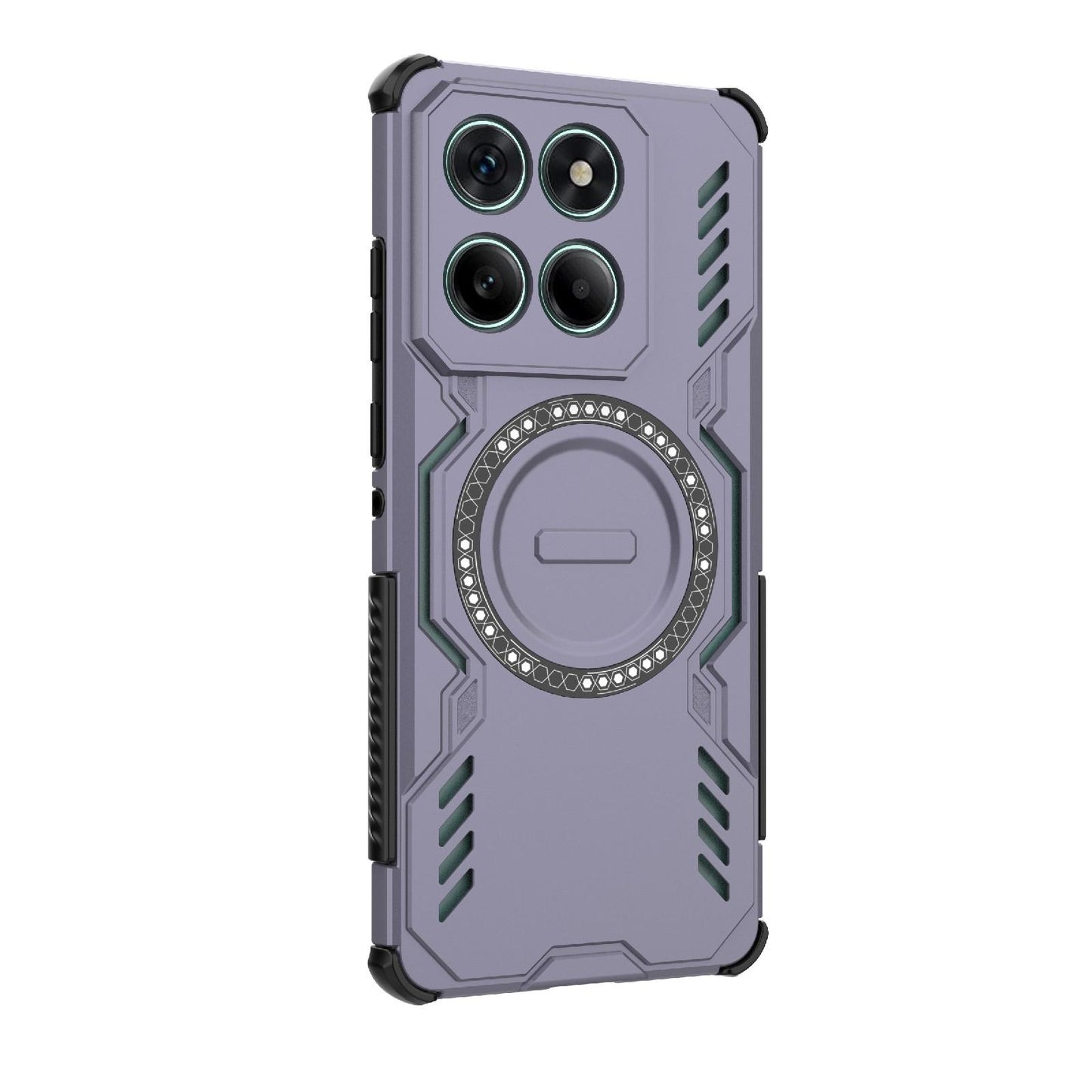 Motorola Edge 60 Fusion 5G Butterfly Armor MagSafe Magnetic Ring Shockproof Protective Phone Case with Stand