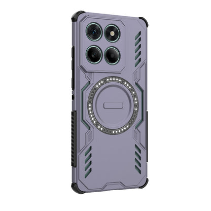 Motorola Edge 60 Fusion 5G Butterfly Armor MagSafe Magnetic Ring Shockproof Protective Phone Case with Stand