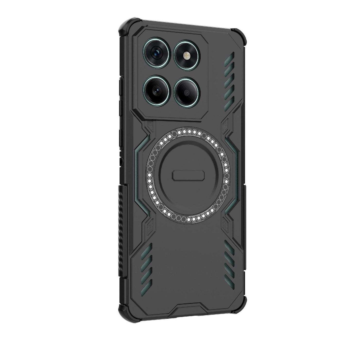 Motorola Edge 60 Fusion 5G Butterfly Armor MagSafe Magnetic Ring Shockproof Protective Phone Case with Stand