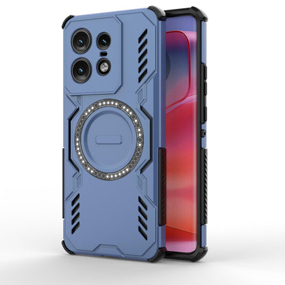 Motorola Edge 50 Pro 5G Butterfly Armor MagSafe Magnetic Ring Shockproof Protective Phone Case with Stand