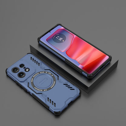 Motorola Edge 50 Pro 5G Butterfly Armor MagSafe Magnetic Ring Shockproof Protective Phone Case with Stand