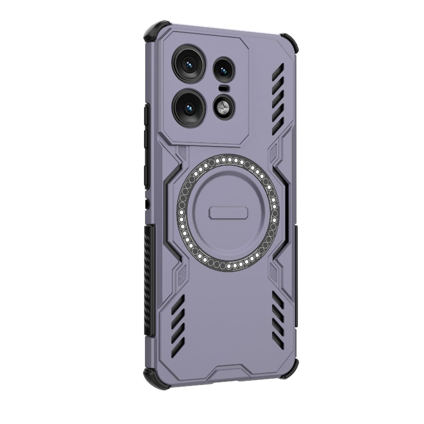 Motorola Edge 50 Pro 5G Butterfly Armor MagSafe Magnetic Ring Shockproof Protective Phone Case with Stand