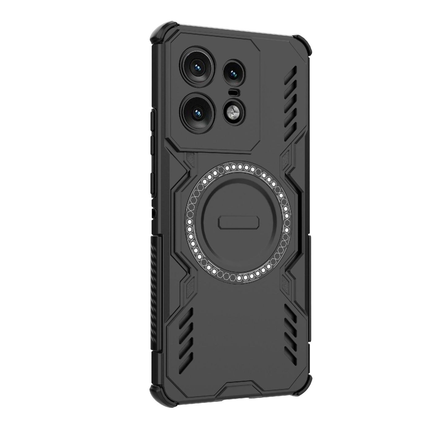 Motorola Edge 50 Pro 5G Butterfly Armor MagSafe Magnetic Ring Shockproof Protective Phone Case with Stand