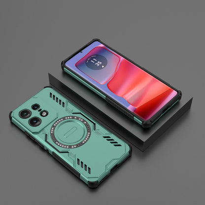 Motorola Edge 50 Pro 5G Butterfly Armor MagSafe Magnetic Ring Shockproof Protective Phone Case with Stand