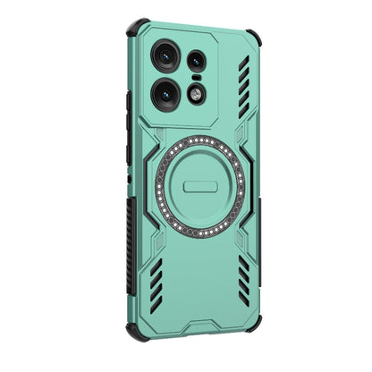 Motorola Edge 50 Pro 5G Butterfly Armor MagSafe Magnetic Ring Shockproof Protective Phone Case with Stand