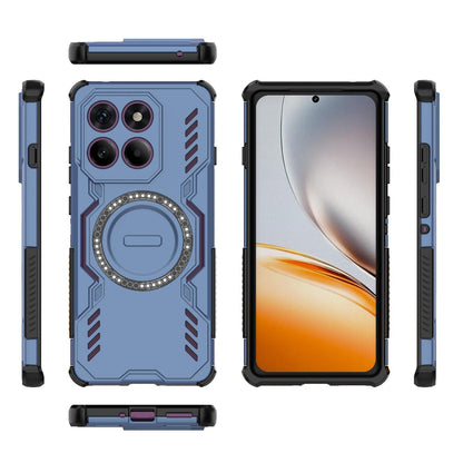Motorola Edge 60 Pro 5G Butterfly Armor MagSafe Magnetic Ring Shockproof Protective Phone Case with Stand