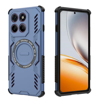 Motorola Edge 60 Pro 5G Butterfly Armor MagSafe Magnetic Ring Shockproof Protective Phone Case with Stand