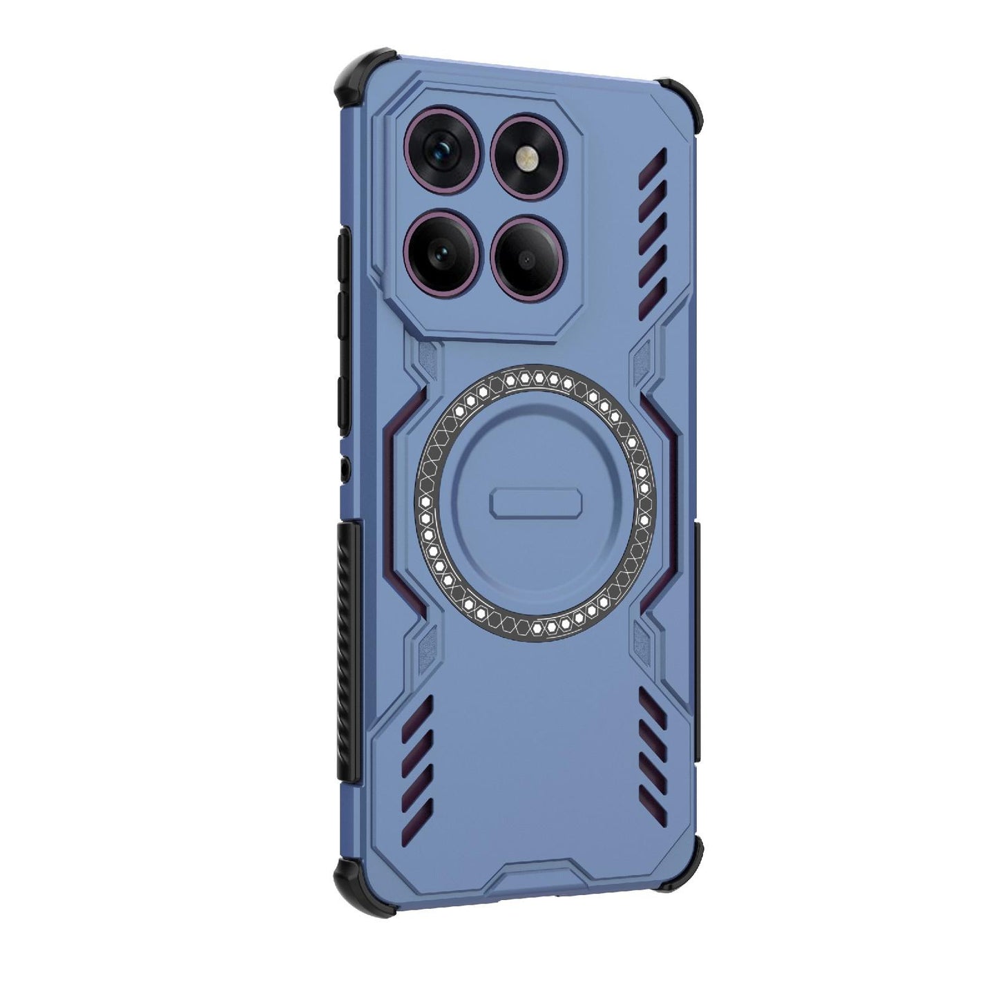 Motorola Edge 60 Pro 5G Butterfly Armor MagSafe Magnetic Ring Shockproof Protective Phone Case with Stand