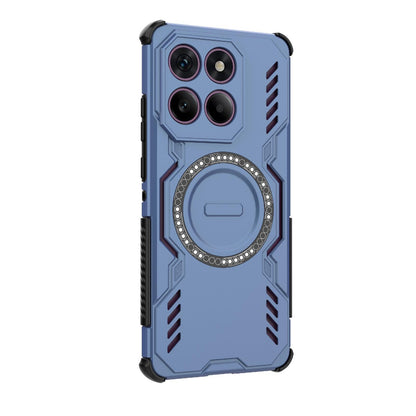 Motorola Edge 60 Pro 5G Butterfly Armor MagSafe Magnetic Ring Shockproof Protective Phone Case with Stand