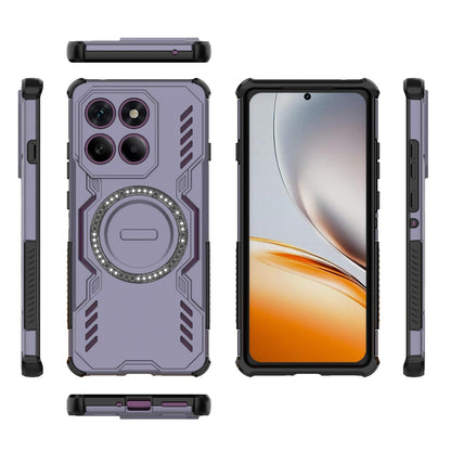 Motorola Edge 60 Pro 5G Butterfly Armor MagSafe Magnetic Ring Shockproof Protective Phone Case with Stand