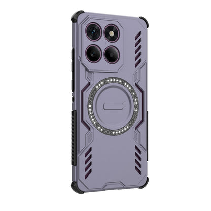 Motorola Edge 60 Pro 5G Butterfly Armor MagSafe Magnetic Ring Shockproof Protective Phone Case with Stand