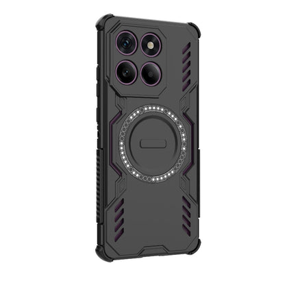 Motorola Edge 60 Pro 5G Butterfly Armor MagSafe Magnetic Ring Shockproof Protective Phone Case with Stand