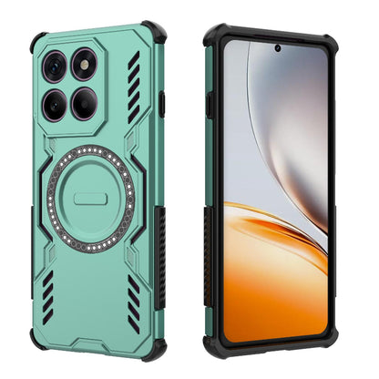 Motorola Edge 60 Pro 5G Butterfly Armor MagSafe Magnetic Ring Shockproof Protective Phone Case with Stand