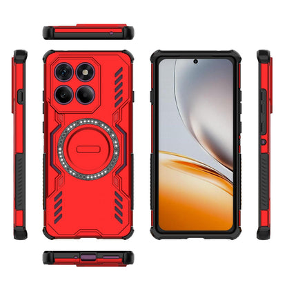 Motorola Edge 60 Pro 5G Butterfly Armor MagSafe Magnetic Ring Shockproof Protective Phone Case with Stand