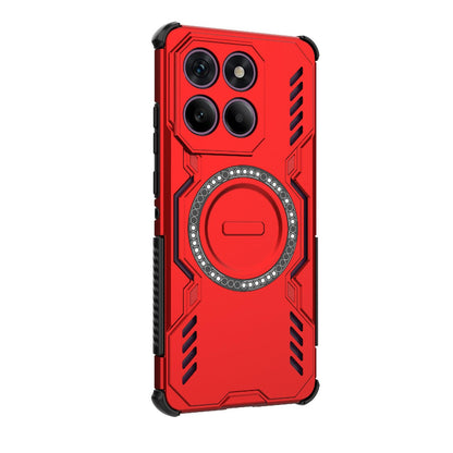 Motorola Edge 60 Pro 5G Butterfly Armor MagSafe Magnetic Ring Shockproof Protective Phone Case with Stand