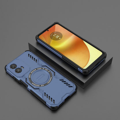 Motorola Moto G34 5G Butterfly Armor MagSafe Magnetic Ring Shockproof Protective Phone Case with Stand