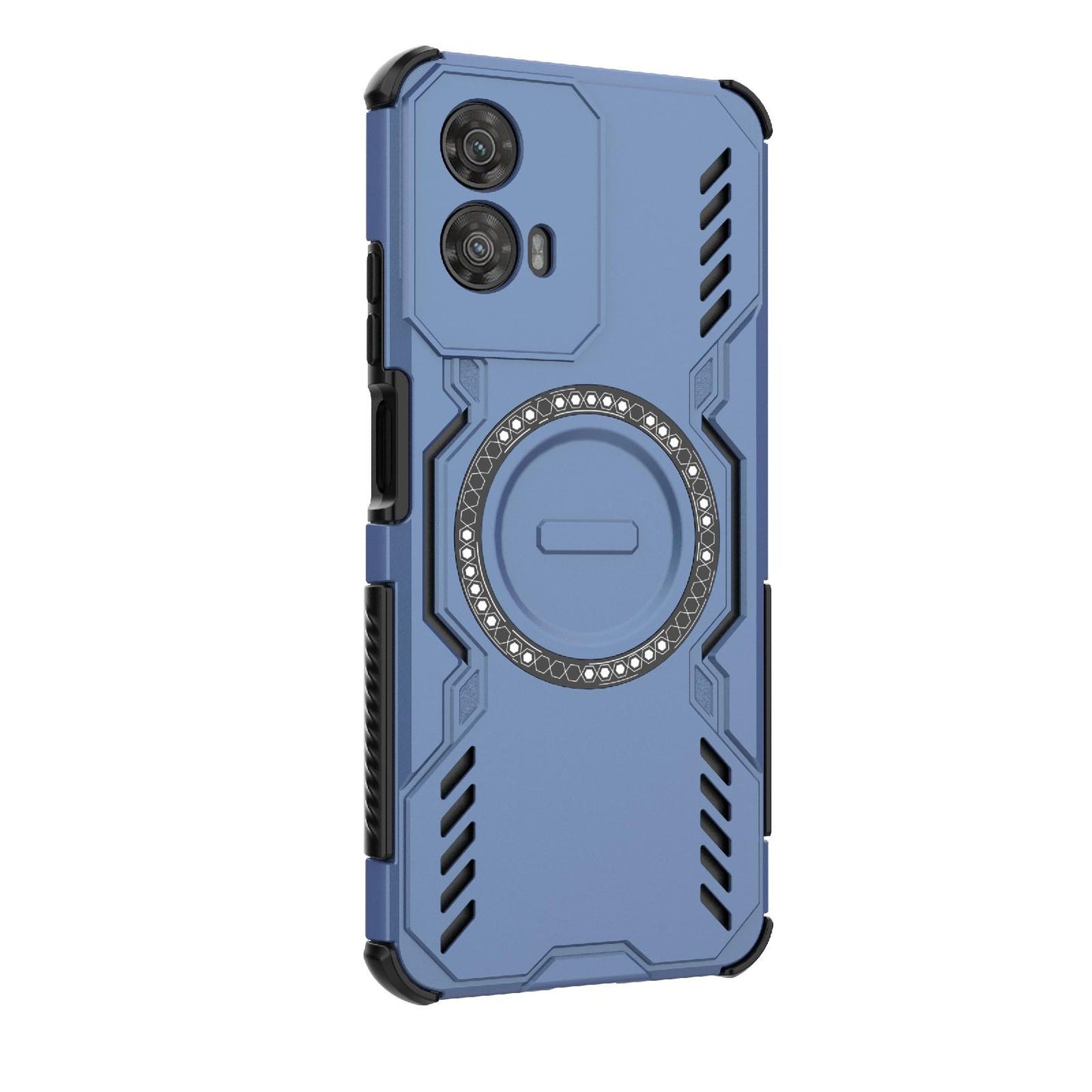 Motorola Moto G34 5G Butterfly Armor MagSafe Magnetic Ring Shockproof Protective Phone Case with Stand