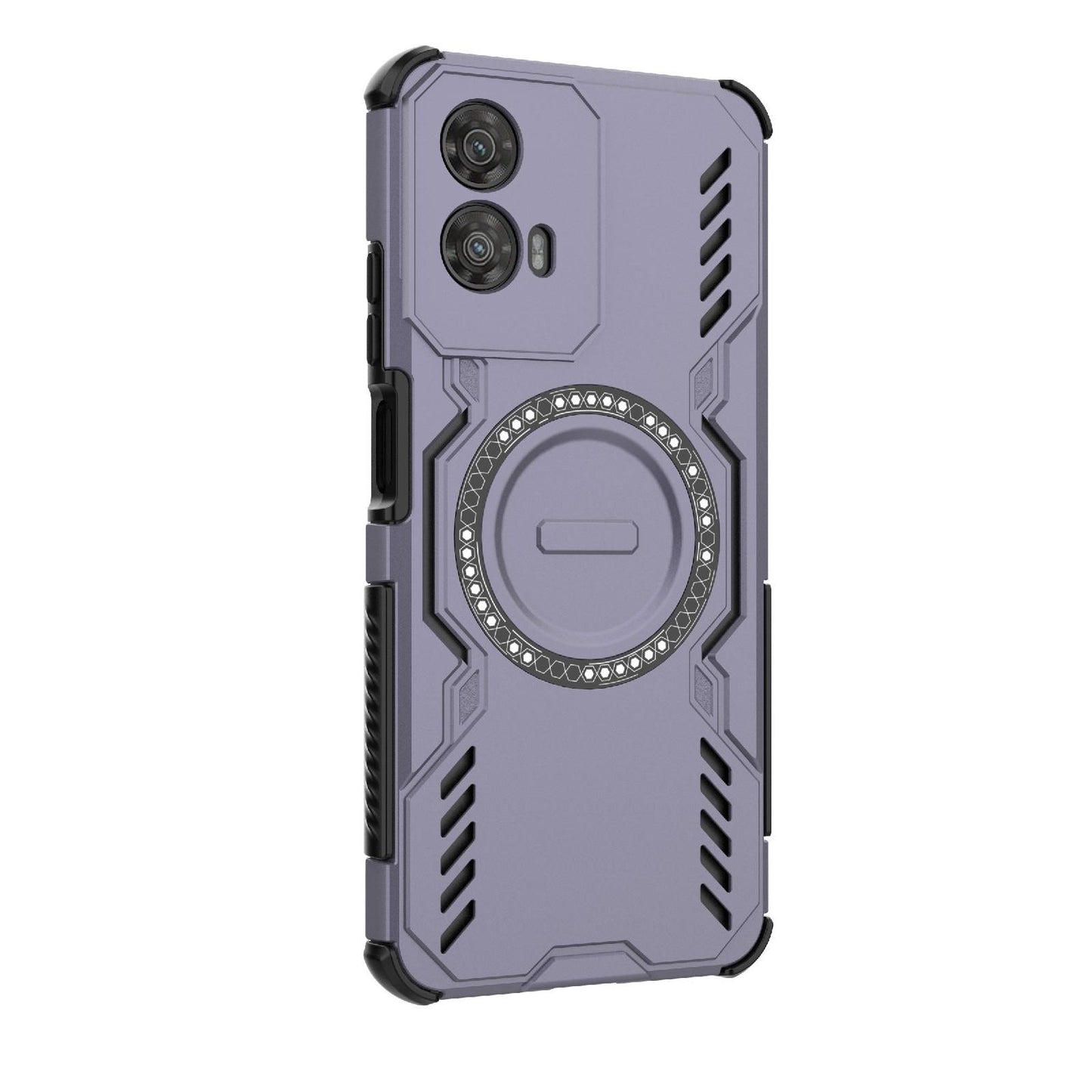 Motorola Moto G34 5G Butterfly Armor MagSafe Magnetic Ring Shockproof Protective Phone Case with Stand