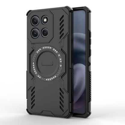 Motorola Moto G86 Power 5G Butterfly Armor MagSafe Magnetic Ring Shockproof Protective Phone Case with Stand
