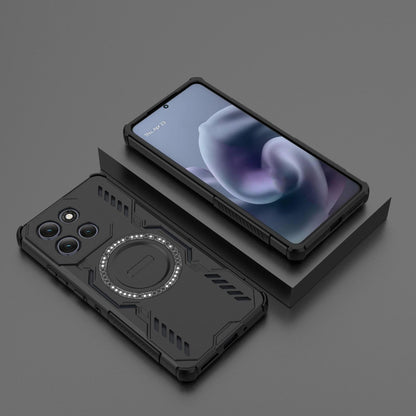 Motorola Moto G86 Power 5G Butterfly Armor MagSafe Magnetic Ring Shockproof Protective Phone Case with Stand