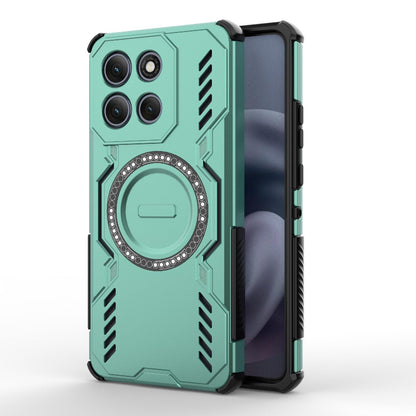 Motorola Moto G86 Power 5G Butterfly Armor MagSafe Magnetic Ring Shockproof Protective Phone Case with Stand